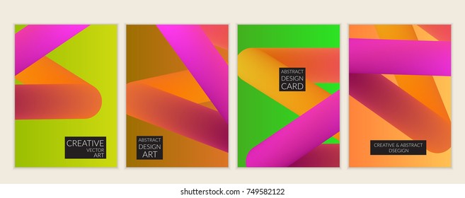 Abstract 3d liquid fluid color shape. Creative modern cover template. Bright neon gradient blend creating innovative 3D effect. Art vector background futuristic design.