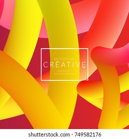 Abstract 3d liquid fluid color shape. Creative Modern Square wed banner template. Bright neon gradient blend creating innovative 3D effect. Art vector background futuristic design.
