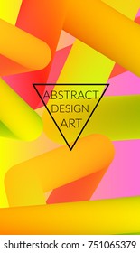 Abstract 3d liquid fluid color shape. Creative modern cover template. Bright neon gradient blend creating innovative 3D effect. Art vector background futuristic design.