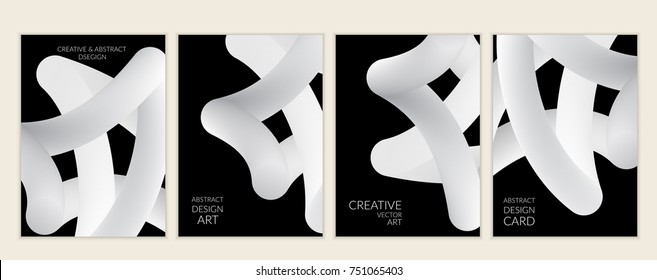 Abstract 3d liquid fluid color shape. Creative modern cover template. Bright neon gradient blend creating innovative 3D effect. Art vector background futuristic design.