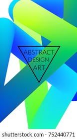 Abstract 3d liquid fluid color shape. Creative Modern vertical social media banner template. Bright neon gradient blend creating innovative 3D effect. Art vector background futuristic design.
