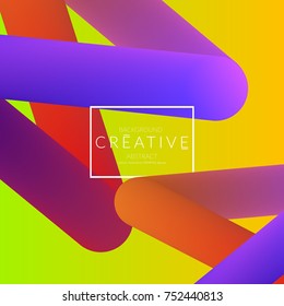 Abstract 3d liquid fluid color shape. Creative Modern vertical social media banner template. Bright neon gradient blend creating innovative 3D effect. Art vector background futuristic design.