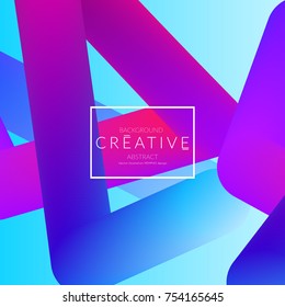 Abstract 3d liquid fluid color shape. Creative Modern Square wed banner template. Bright neon gradient blend creating innovative 3D effect. Art vector background futuristic design.