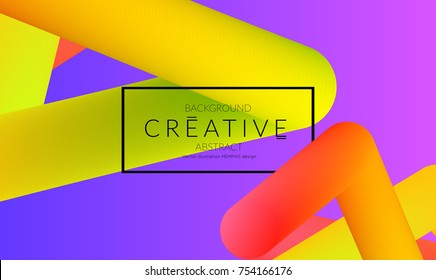 Abstract 3d liquid fluid color shape. Creative Modern vertical social media banner template. Bright neon gradient blend creating innovative 3D effect. Art vector background futuristic design.