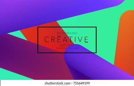Abstract 3d liquid fluid color shape. Creative Modern vertical social media banner template. Bright neon gradient blend creating innovative 3D effect. Art vector background futuristic design.