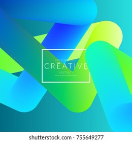 Abstract 3d liquid fluid color shape. Creative Modern Square wed banner template. Bright neon gradient blend creating innovative 3D effect. Art vector background futuristic design.