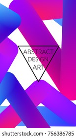 Abstract 3d liquid fluid color shape. Creative Modern vertical wed banner template. Bright neon gradient blend creating innovative 3D effect. Art vector background futuristic design.