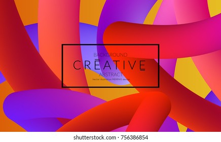 Abstract 3d liquid fluid color shape. Creative Modern vertical social media banner template. Bright neon gradient blend creating innovative 3D effect. Art vector background futuristic design.