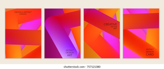 Abstract 3d liquid fluid color shape. Creative modern cover template. Bright neon gradient blend creating innovative 3D effect. Art vector background futuristic design.