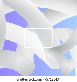 Abstract 3d liquid fluid color shape. Creative Modern Square wed banner template. Bright neon gradient blend creating innovative 3D effect. Art vector background futuristic design.