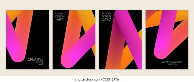 Abstract 3d liquid fluid color shape. Creative modern cover template. Bright neon gradient blend creating innovative 3D effect. Art vector background futuristic design.