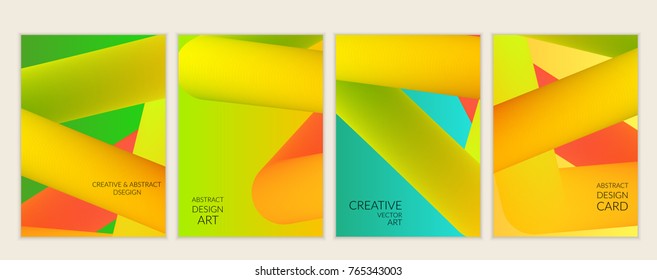 Abstract 3d liquid fluid color shape. Creative modern cover template. Bright neon gradient blend creating innovative 3D effect. Art vector background futuristic design.