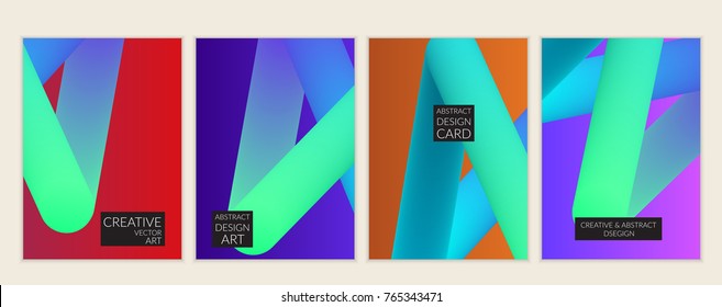 Abstract 3d liquid fluid color shape. Creative Modern vertical social media banner template. Bright neon gradient blend creating innovative 3D effect. Art vector background futuristic design.