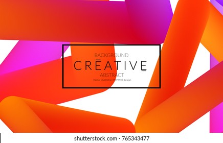 Abstract 3d liquid fluid color shape. Creative Modern vertical social media banner template. Bright neon gradient blend creating innovative 3D effect. Art vector background futuristic design.