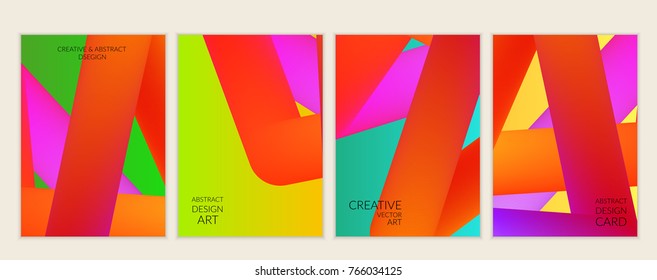 Abstract 3d liquid fluid color shape. Creative modern cover template. Bright neon gradient blend creating innovative 3D effect. Art vector background futuristic design.