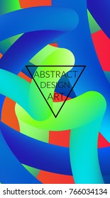 Abstract 3d liquid fluid color shape. Creative Modern vertical wed banner template. Bright neon gradient blend creating innovative 3D effect. Art vector background futuristic design.