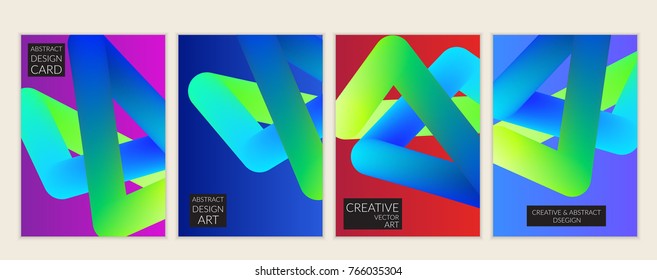 Abstract 3d liquid fluid color shape. Creative Modern vertical social media banner template. Bright neon gradient blend creating innovative 3D effect. Art vector background futuristic design.