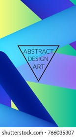 Abstract 3d liquid fluid color shape. Creative Modern vertical social media banner template. Bright neon gradient blend creating innovative 3D effect. Art vector background futuristic design.