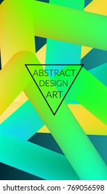 Abstract 3d liquid fluid color shape. Creative Modern vertical social media banner template. Bright neon gradient blend creating innovative 3D effect. Art vector background futuristic design.