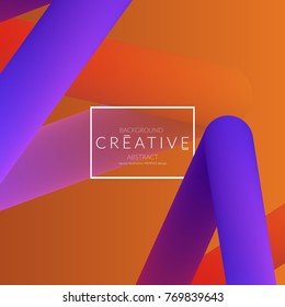 Abstract 3d liquid fluid color shape. Creative modern cover template. Bright neon gradient blend creating innovative 3D effect. Art vector background futuristic design.