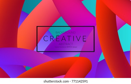 Abstract 3d liquid fluid color shape. Creative Modern vertical social media banner template. Bright neon gradient blend creating innovative 3D effect. Art vector background futuristic design.