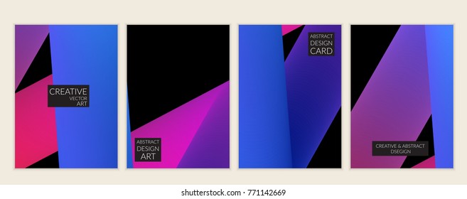 Abstract 3d liquid fluid color shape. Creative modern cover template. Bright neon gradient blend creating innovative 3D effect. Art vector background futuristic design.