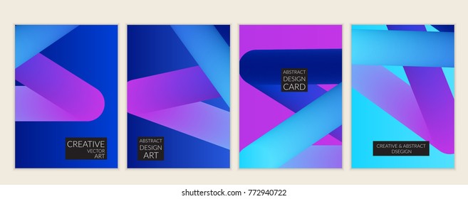 Abstract 3d liquid fluid color shape. Creative modern cover template. Bright neon gradient blend creating innovative 3D effect. Art vector background futuristic design.