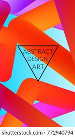 Abstract 3d liquid fluid color shape. Creative Modern vertical wed banner template. Bright neon gradient blend creating innovative 3D effect. Art vector background futuristic design.