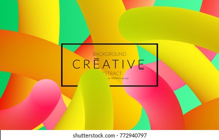 Abstract 3d liquid fluid color shape. Creative Modern vertical social media banner template. Bright neon gradient blend creating innovative 3D effect. Art vector background futuristic design.