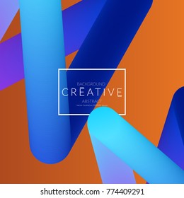 Abstract 3d liquid fluid color shape. Creative Modern Square wed banner template. Bright neon gradient blend creating innovative 3D effect. Art vector background futuristic design.