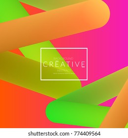 Abstract 3d liquid fluid color shape. Creative Modern vertical social media banner template. Bright neon gradient blend creating innovative 3D effect. Art vector background futuristic design.