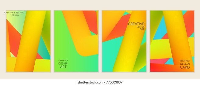 Abstract 3d liquid fluid color shape. Creative modern cover template. Bright neon gradient blend creating innovative 3D effect. Art vector background futuristic design.