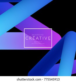 Abstract 3d liquid fluid color shape. Creative Modern Square wed banner template. Bright neon gradient blend creating innovative 3D effect. Art vector background futuristic design.