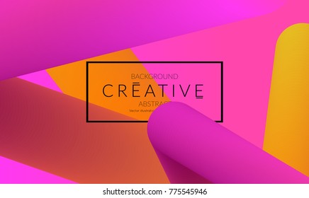 Abstract 3d liquid fluid color shape. Creative Modern vertical social media banner template. Bright neon gradient blend creating innovative 3D effect. Art vector background futuristic design.