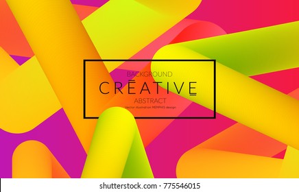 Abstract 3d liquid fluid color shape. Creative Modern vertical social media banner template. Bright neon gradient blend creating innovative 3D effect. Art vector background futuristic design.
