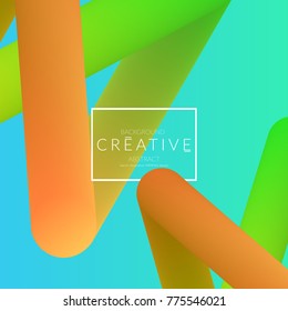 Abstract 3d liquid fluid color shape. Creative Modern vertical social media banner template. Bright neon gradient blend creating innovative 3D effect. Art vector background futuristic design.