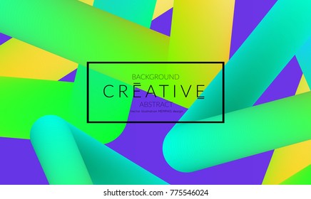 Abstract 3d liquid fluid color shape. Creative Modern vertical social media banner template. Bright neon gradient blend creating innovative 3D effect. Art vector background futuristic design.