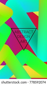 Abstract 3d liquid fluid color shape. Creative Modern vertical wed banner template. Bright neon gradient blend creating innovative 3D effect. Art vector background futuristic design.