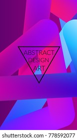 Abstract 3d liquid fluid color shape. Creative Modern vertical wed banner template. Bright neon gradient blend creating innovative 3D effect. Art vector background futuristic design.