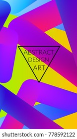 Abstract 3d liquid fluid color shape. Creative Modern vertical wed banner template. Bright neon gradient blend creating innovative 3D effect. Art vector background futuristic design.
