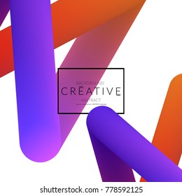 Abstract 3d liquid fluid color shape. Creative Modern Square wed banner template. Bright neon gradient blend creating innovative 3D effect. Art vector background futuristic design.