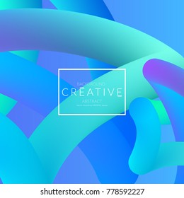 Abstract 3d liquid fluid color shape. Creative Modern vertical social media banner template. Bright neon gradient blend creating innovative 3D effect. Art vector background futuristic design.