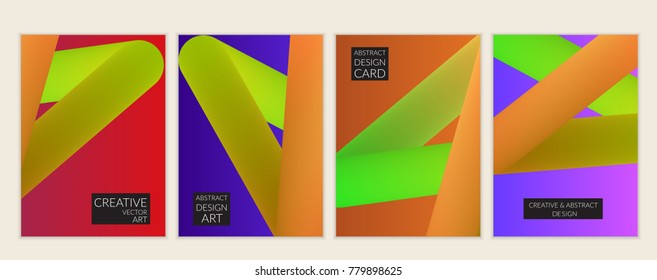 Abstract 3d liquid fluid color shape. Creative modern cover template. Bright neon gradient blend creating innovative 3D effect. Art vector background futuristic design.