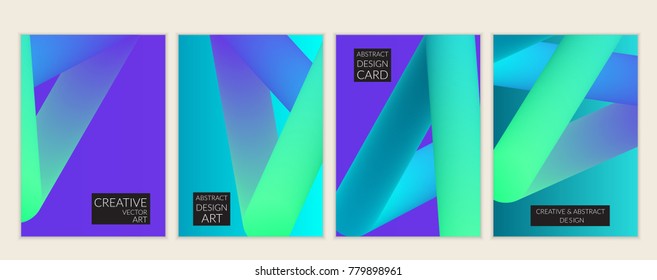 Abstract 3d liquid fluid color shape. Creative modern cover template. Bright neon gradient blend creating innovative 3D effect. Art vector background futuristic design.
