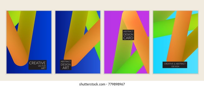 Abstract 3d liquid fluid color shape. Creative modern cover template. Bright neon gradient blend creating innovative 3D effect. Art vector background futuristic design.