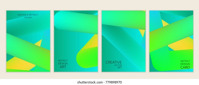 Abstract 3d liquid fluid color shape. Creative modern cover template. Bright neon gradient blend creating innovative 3D effect. Art vector background futuristic design.