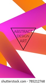 Abstract 3d liquid fluid color shape. Creative Modern vertical social media banner template. Bright neon gradient blend creating innovative 3D effect. Art vector background futuristic design.
