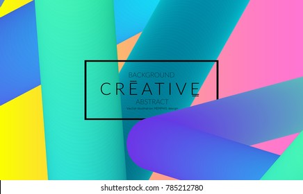 Abstract 3d liquid fluid color shape. Creative Modern vertical social media banner template. Bright neon gradient blend creating innovative 3D effect. Art vector background futuristic design.