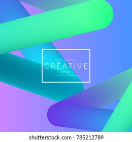 Abstract 3d liquid fluid color shape. Creative Modern vertical social media banner template. Bright neon gradient blend creating innovative 3D effect. Art vector background futuristic design.