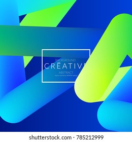 Abstract 3d liquid fluid color shape. Creative Modern vertical social media banner template. Bright neon gradient blend creating innovative 3D effect. Art vector background futuristic design.
